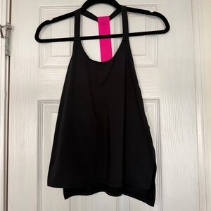 Fabletics Black and Pink Women's Tank Top